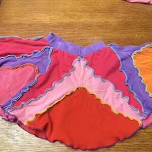 Lemon Loves Lime Colorful Skater Skirt